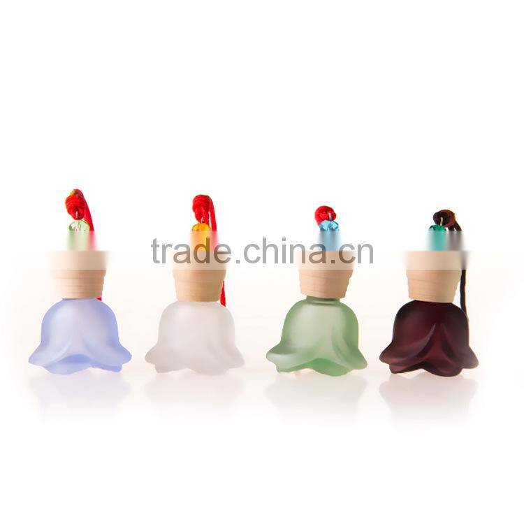Colored fancy 100ml perfume bottle with flower cap