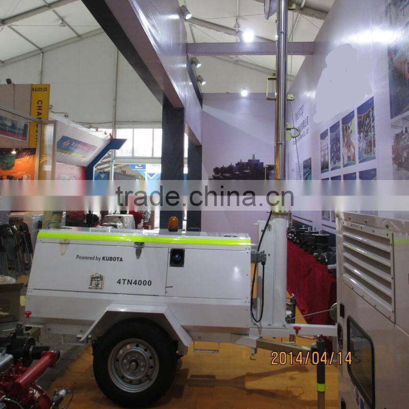 Water cooledl trailer lighting tower diesel generator