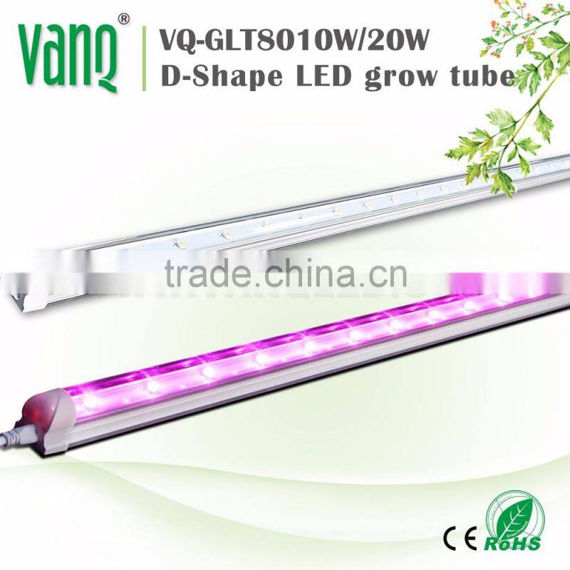 Shenzhen VANQLED Manufacturer for 20w 4ft Full Spectrum BridgeLux LED Grow Light Tube for Hydroponic Farm