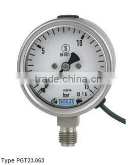 Bourdon Tube Pressure Gauges with Electrical Output Signal Safety Case Version Type PGT23.063