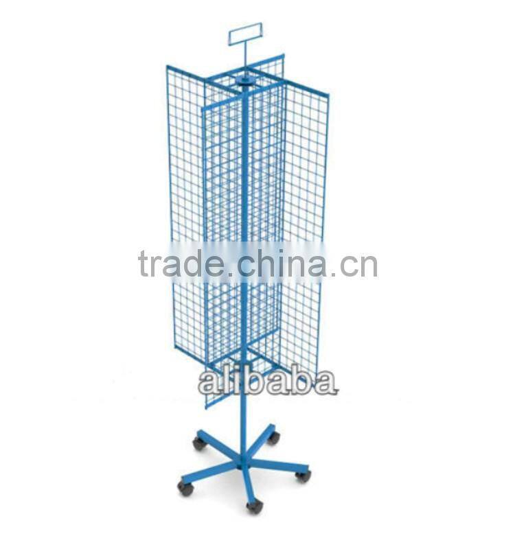 2016 new design upright customized 4-side rotating display stand