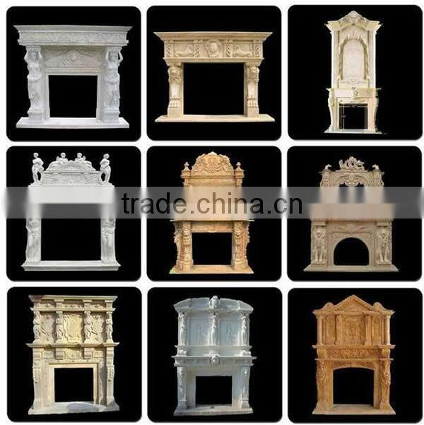 Natural White Fireplace Mantel Stone