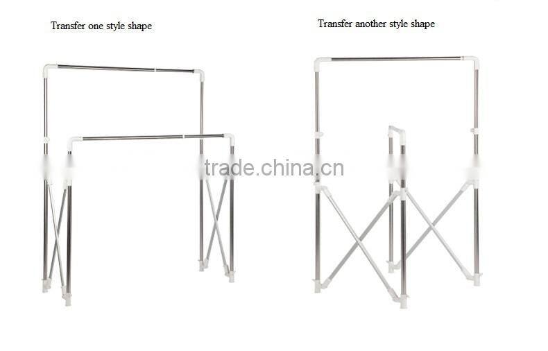 double pole heavy loading callapsible drying rack and clothes rack