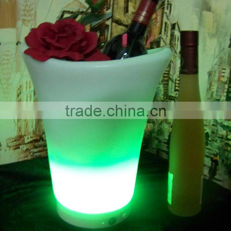 cheap led ice bucket /champagne bucket led/ led illuminated ice bucket/led wine coolers/beer bottle holders