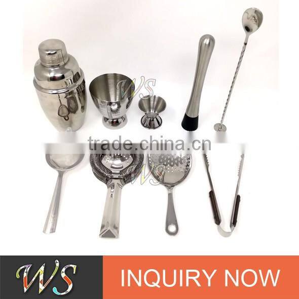 WS-se02 Premium quality stainless steel luxury cocktail set with custom brand