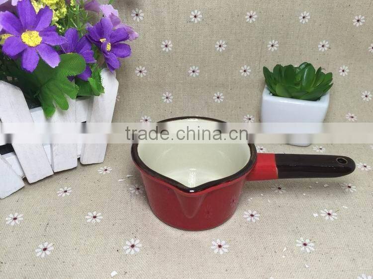 Stocked korean style colorful single handle cheap ceramic pots