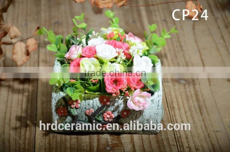 high quality colorful Cement garden flower pot