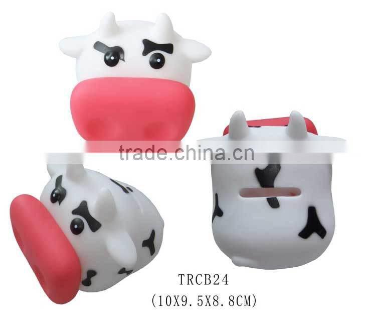 Cute Cow Model Piggy Bank Money Save Pot Coin Box Can Creative Gift