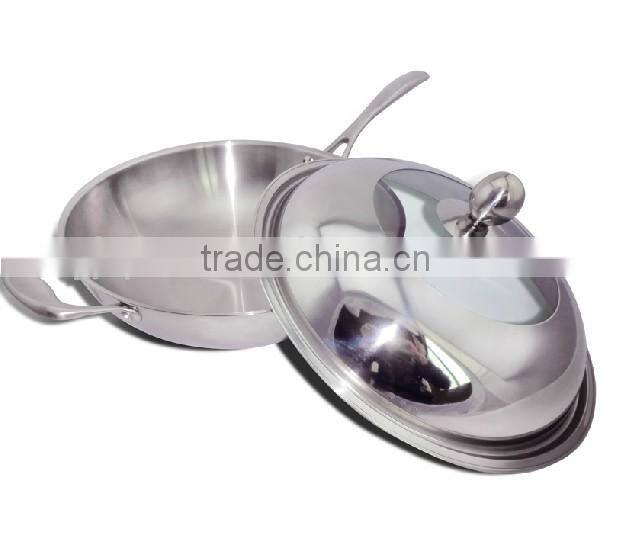 Metal skillet/ fry pan stainless steel skillet