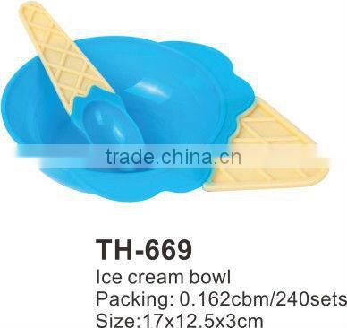 ice cream bowl with spoon