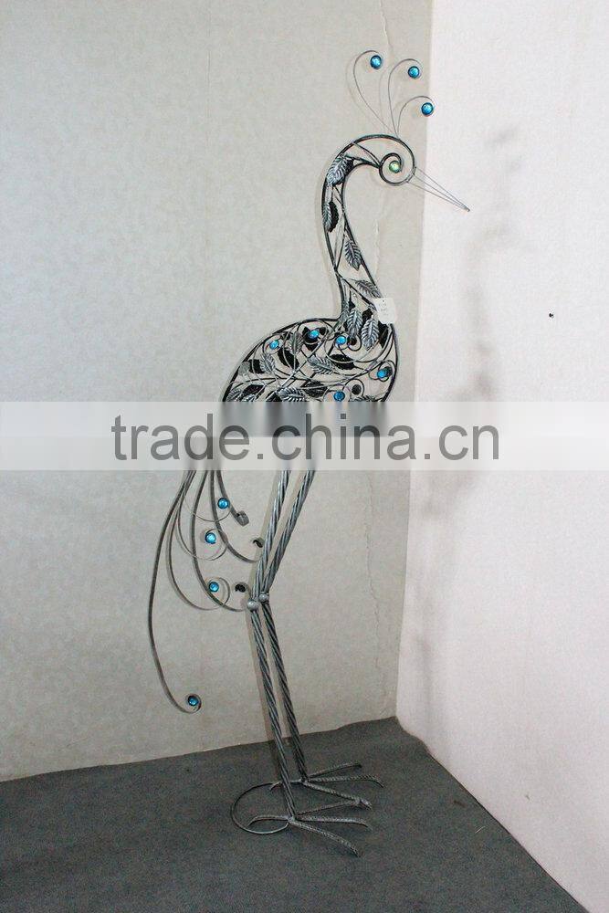Metal peacock garden decoration