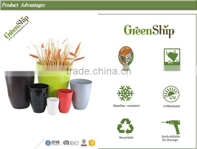 Colorful glazed ornamental flowerpot