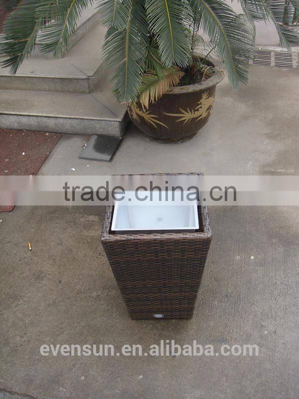 rattan flower pot garden