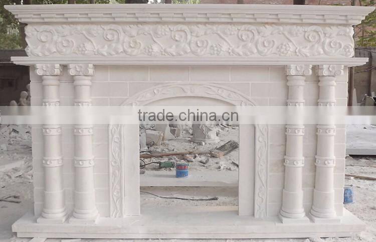 modern home decor stone carving marble fireplace mantels