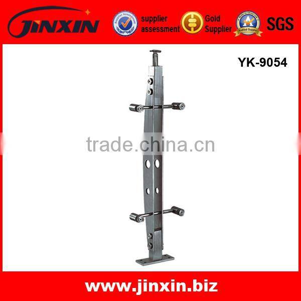 High quality double sides SUS 316 wood handrail for outdoor