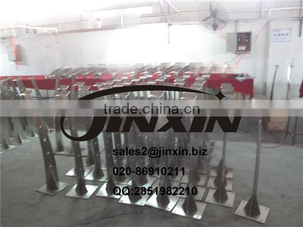 JINXIN balcony railing stainless glass from poland project balustrades post pictures of stainless steel handrail(YK-9154)
