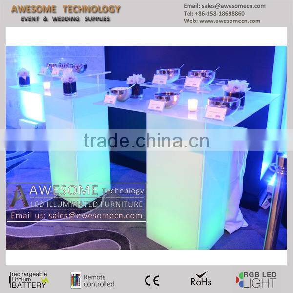 high-gloss white acrylic framed Modular lighted portable pedestals (TA110A)