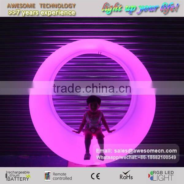 Outdoor events led decorations garden round illuminated swing