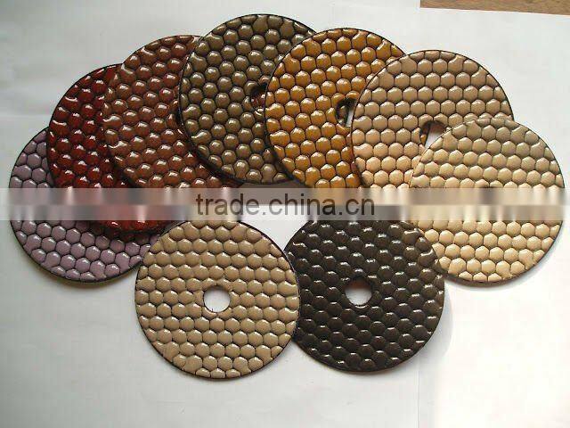 Hexagon dry diamond polishing pad