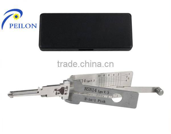 Auto Locksmith Tools LISHI NSN14(Ign) 2-in-1 Auto Pick and Decoder Locksmith Tools