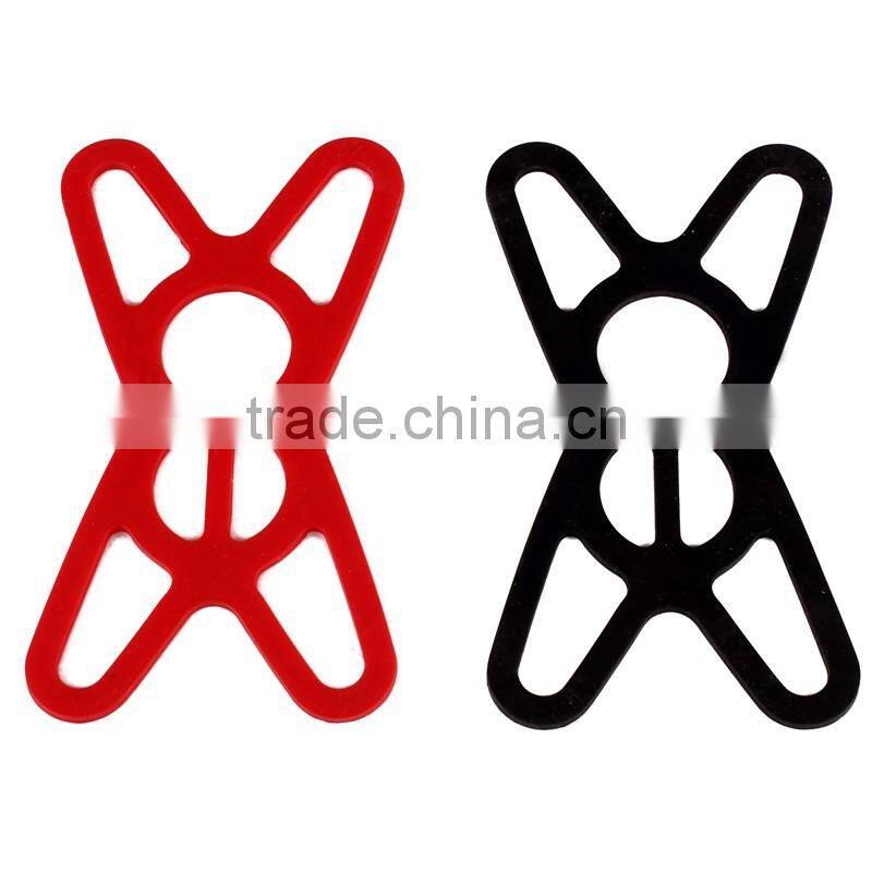 Bike mount stand with silicone support band ,h0t083 safety band universal bicycle phone mount