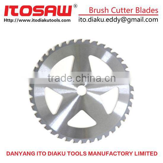 brush Cutter blade for the Mower, SK-5 material 4T with tooth size from 230mm to 600mm, thickness from 1.0mm to 3.0mm
