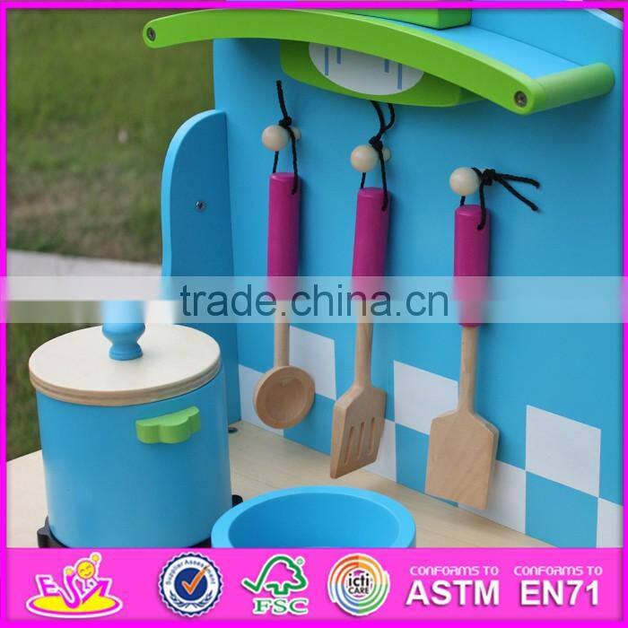 2016 Best sale preschool pretend play wooden boys toy kitchen W10C181