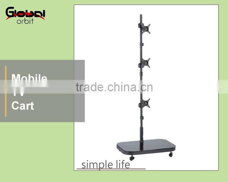 Simple Screen Mount Display LCD Monitor Holder Movable TV Bracket Cart