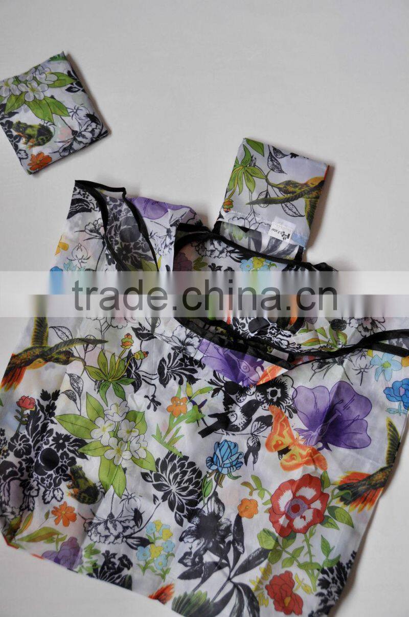 Eco Reusable Foldable Shopping Tote Bag cute Cartoon printing folding bags