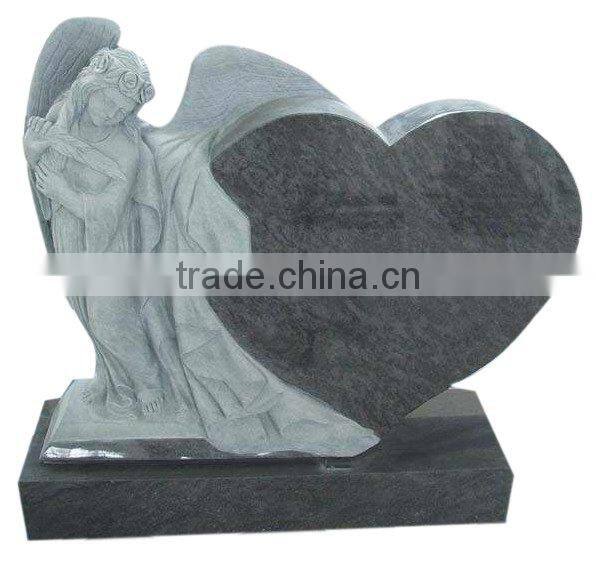 granite angel statues tombstone