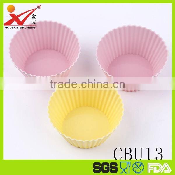 CBU13 6 pcsFlower style silicone cake mould