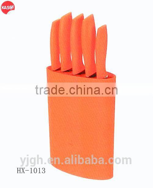 HX-1011 America hot sale 6pcs chef knife sets non stick painting