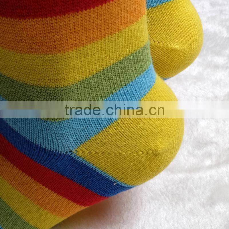 High quality long section colorful strip five fingers socks long stocking toes socks