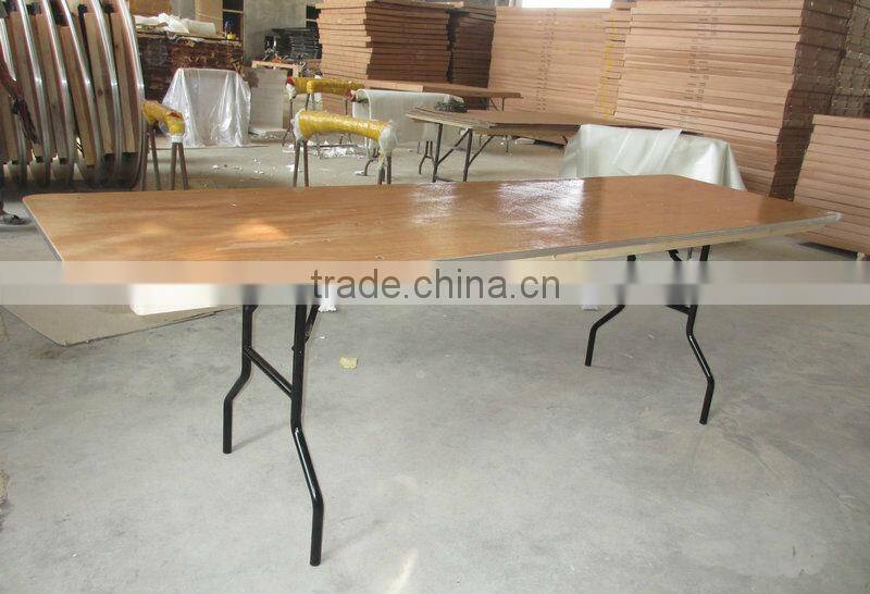 plywood ALU edge banquet folding table round table with USA leg