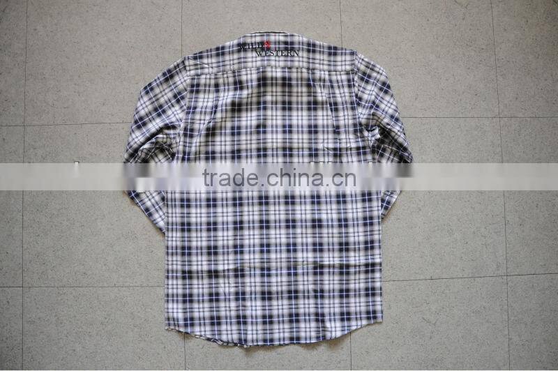 Latest men's casual shirts/100%cotton men's long-sleeve checked casual shirts/men's plaid leisure shirts for all seasons