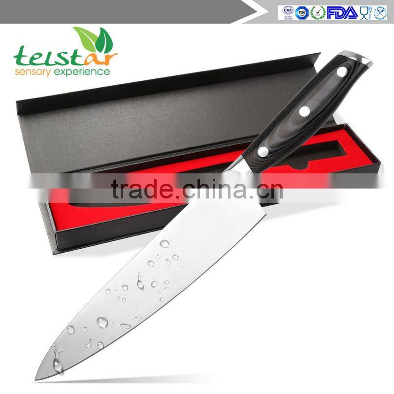 Chef's Knife 7.5 Inch German High Carbon Stainless Steel, Very Sharp, Balanced Comfortable Handle, Multipurpose Kitchen Knife