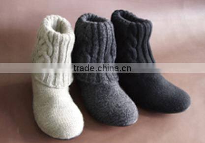 Knit Boots Silk Mohair Short Boots