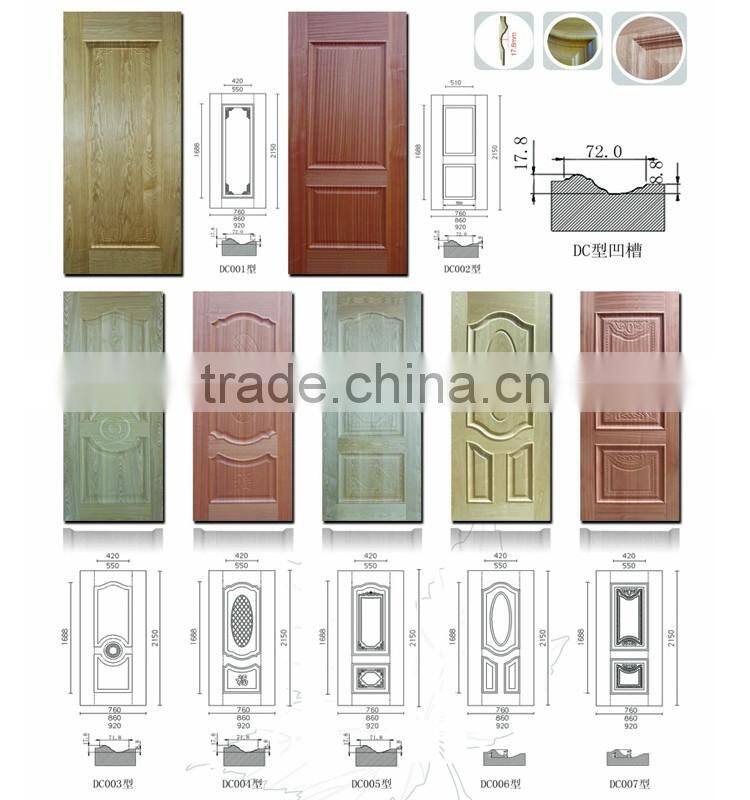 Plywood Molded Zabra Wood Door Skin