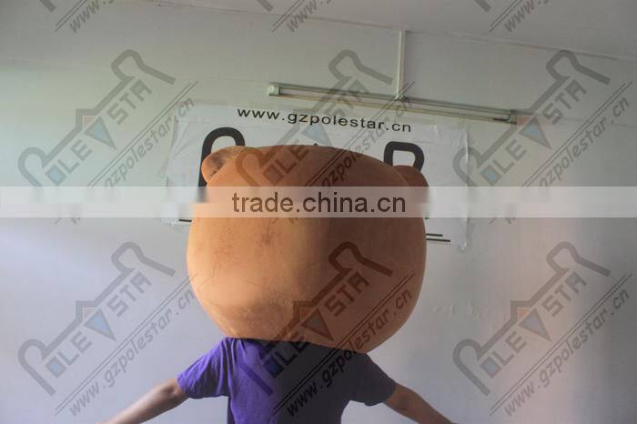 Popular brown bear mascot cartoon costume