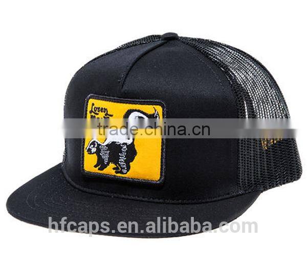 Stylish 5 Panel Black Neon Snapback Trucker Hats