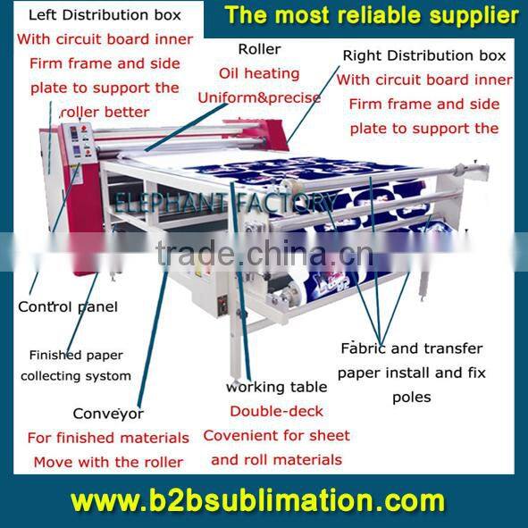 Chinese factory supply wholesale price dye roller sublimation printing heat transfer machine