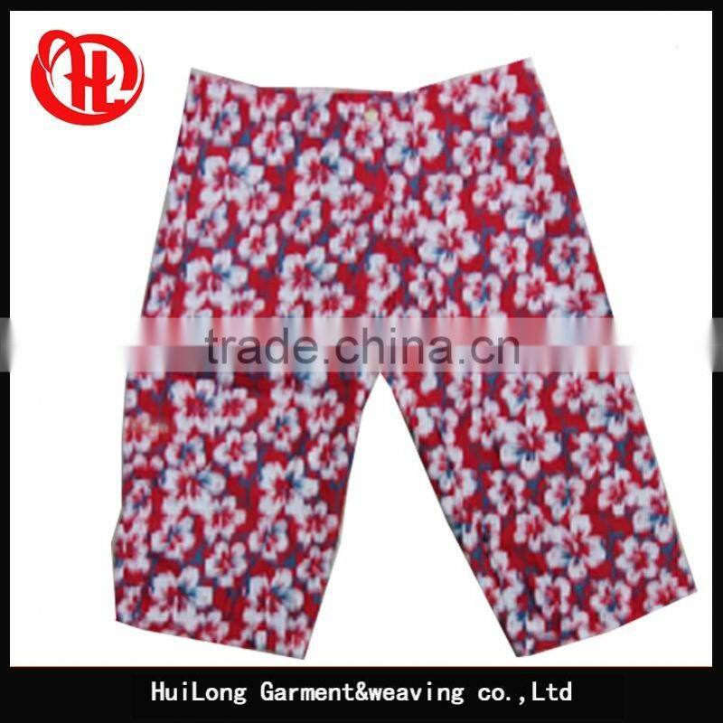 wholesale factory lady short pants printed floral stock women cheap shorts