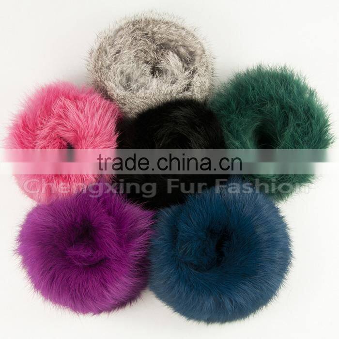 CX-A-28D Kids Women Cute Knitted Genuine Rabbit Fur Wrist Cuff