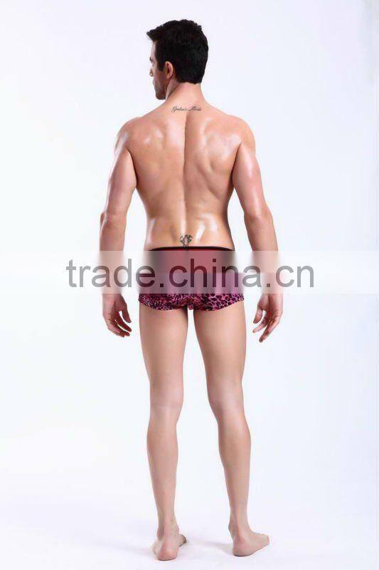 Wholesale leopard boxer for men manufacturer brand underwear nylon mens boxer short panties