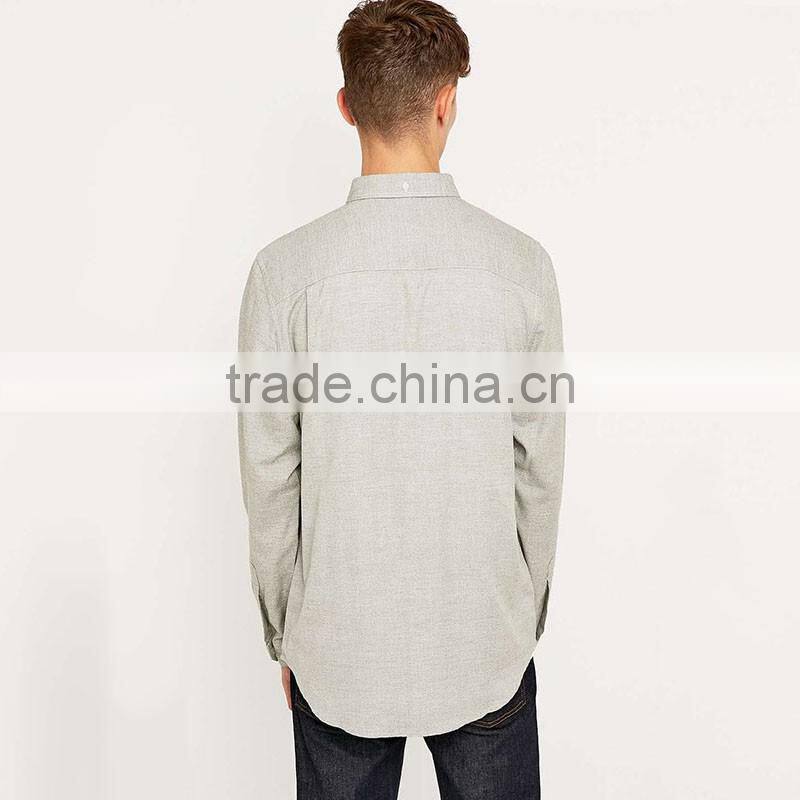 Wholesale 2016 new style casual long sleeve linen slim fit shirts for men