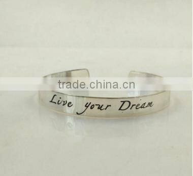 latest design vogue jewellery bangle cheap price adjustable wire bangle with round circle