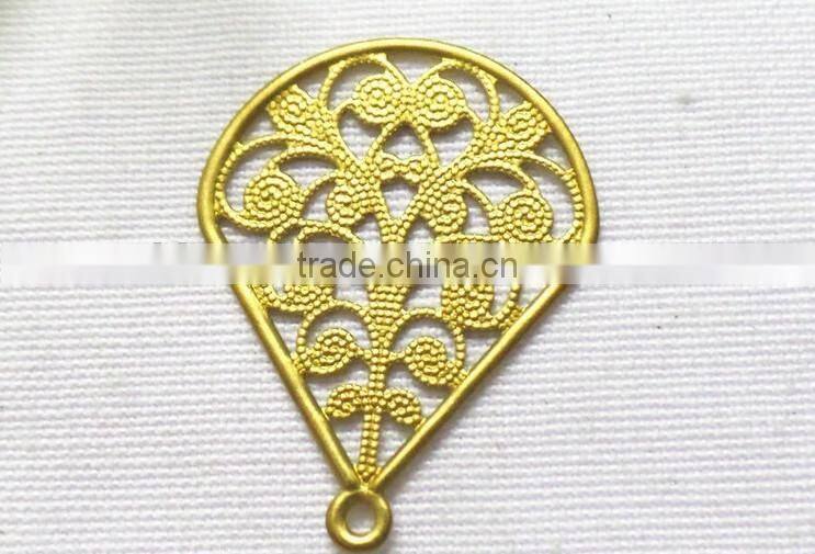 hollow brass flower jewelry hair DIY accessories