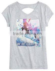 Girl's colorful short sleeve T-shirt