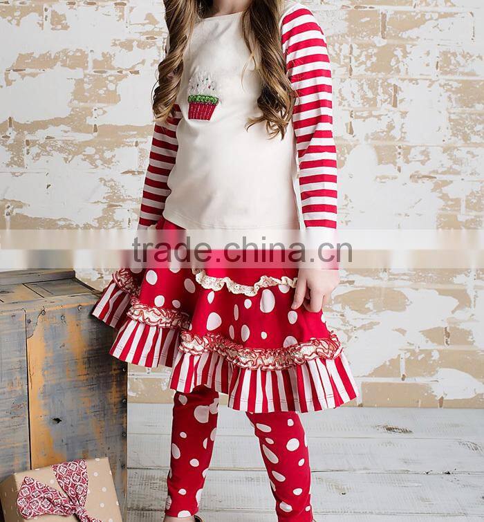 Girls Christmas Outfit With Pants Red Clothing Kids Clothes Sets