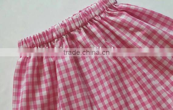 Wholesale children's boutique clothing girls palid skirt match headband cotton skirts